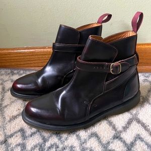 Dr. Marten’s boots, cherry red/oxblood leather in style Teresa. Size 43/Size 11W